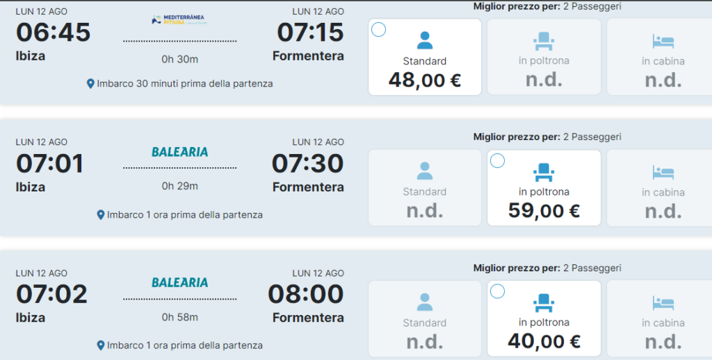 traghetti ibiza formentera consigli