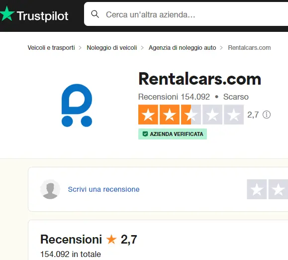 rentalcars recensioni
