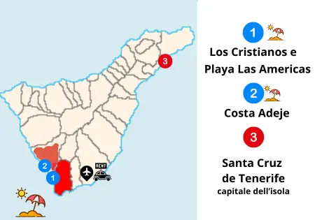 tenerife mappa zona migliore