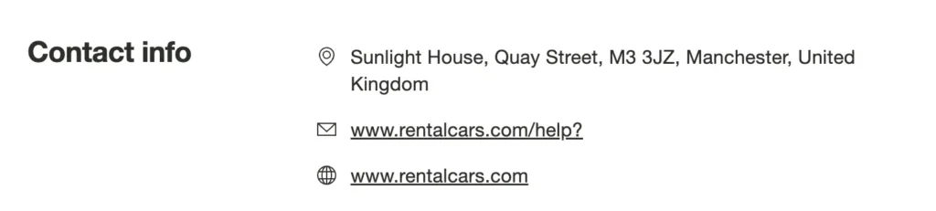 rentalcars contatti