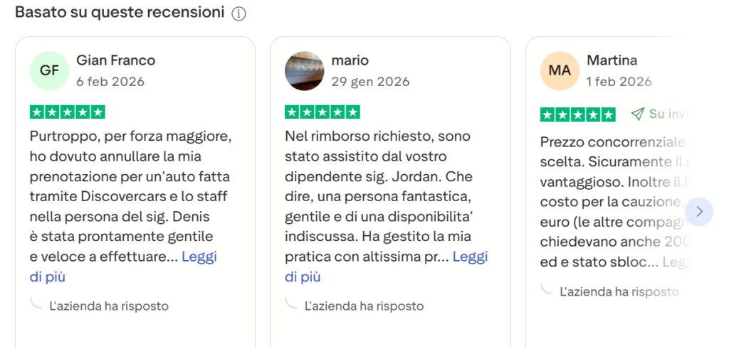 recensioni discoverCars