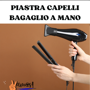 piastra capelli bagaglio a mano