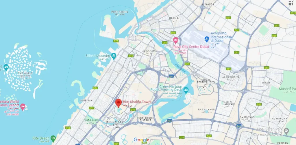 dubai mappa