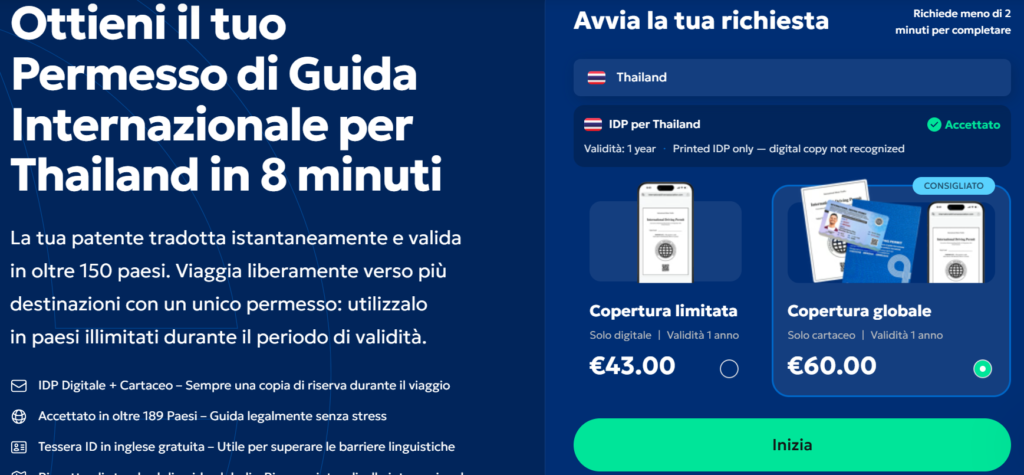 fare la patente internazionale per la Thailandia