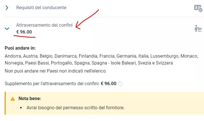 noleggiare auto in spagna e andare in portogallo