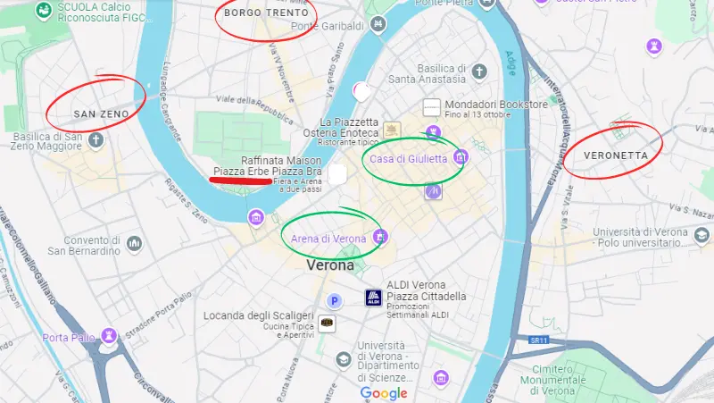 Verona mappa