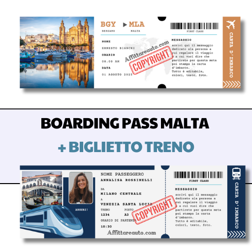 biglietto aereo regalo da stampare